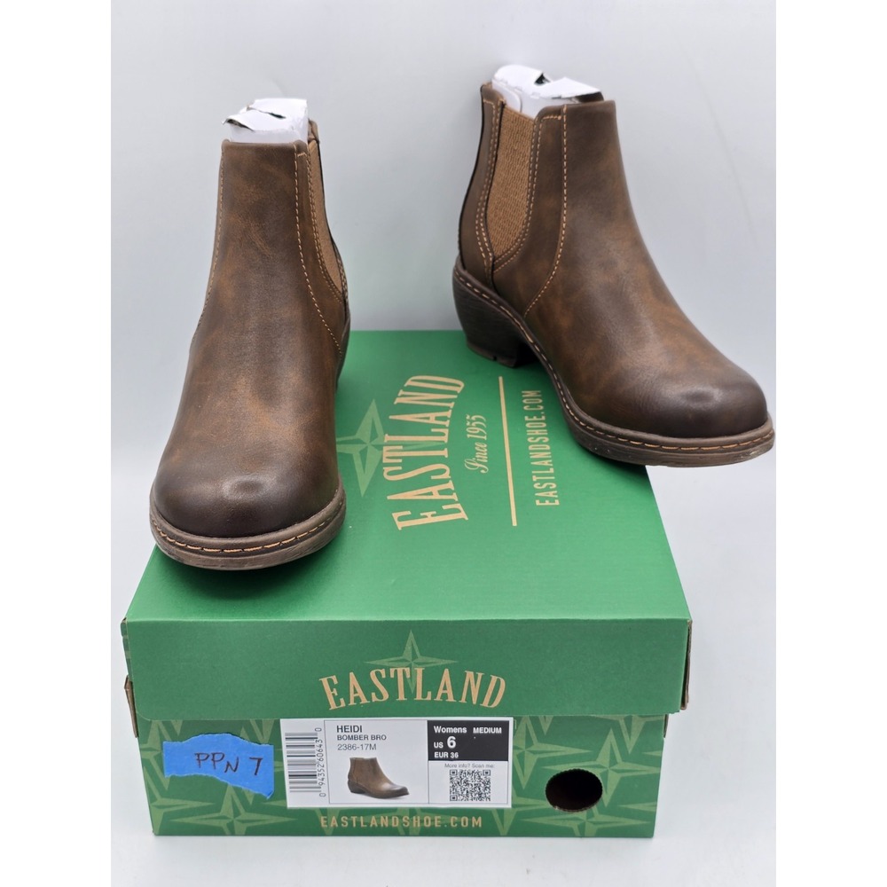 NEW Eastland Women's Heidi Bomber Bro - Brown Bootie Boot 2386-17M Sz 6 M